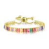 Tilianni Amazon Cross -border Explosion European and American Color Colorbone Bracelet Full Diamond Crystal Merbers