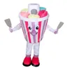 New Adult Characte Cute factory Costume da mascotte di gelato colorato adorabile Costume da mascotte di Halloween Christmas Dress Full Body Props Outfit