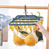 Hangers 32 Clips Underwear Sock Rack With Side Hook Children's Clothes Folding Laundry Windproof Home Organizer