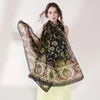 Bufandas Mujeres Summer Silk Shawl Lady Wrap Soft Europe Diseñador Beach Bandanna Foulard Muffler Pareo