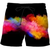 Shorts pour hommes Mens Speckled Tie Dyeing Series Print Beach 3D Imprimé Hommes Funny Summer Surf Hip Hop Sweatpants