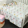 Decken Pucken 6-lagige Mulldecke Cartoon-Baby-Empfangsdecke 110 x 110 cm reine Baumwolle geborene Swaddle-Verpackungsdecke Kinder-Badetuchbett 230720