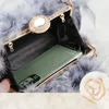 Kvällspåsar Luxury Real Ostrich Feather Handbag Fashion Party Clutches Women Hanterar middagsväska Dam Brud Gift 230725