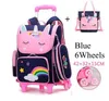 Sacos escolares Saco de carrinho de escola para meninas Saco de carrinho de escola para crianças com saco de almoço Rolling Backpack Bags Kids School Wheeled Backpack Bag 230725