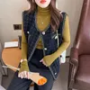 Frauenwesten Ankunft Frauen Mode o-gle ärmellose kleine Duft koreanischer Tweed Plaid klassischer Weste Spring Weste Casual Coat Kee