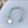 S925 Silver Rose Gold Armband Silver Key Heart Armband Original Brand Fashion Jewelry Girl Gift Q0603270I