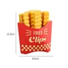 Decorative Objects Figurines 1012pcs set Creative Magnetic French Fries Bag Sealer With Holder Food Seal Clip Keep Fresh Household Kitchen Organizer 230725