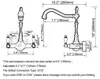 Robinets de cuisine lavage du bassin robinet chrome en laiton double manche lavabo de salle de bain serre le bec pivotant et le robinet d'eau froide 2SF546