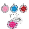 Dog Tag Id Card Antilost Puppy Dog Id Tag Custom Dogs Cats Name Tags Colliers Colliers Gravé Pet Nameplate Accessoires Drop LL