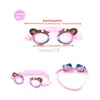 Goggles Professional Swim Goggles Girl Cartoon Cartoon Swim Стакан с ушной пробкой водонепроницаемой против тумана плавать очки для детей детских подарков HKD230725