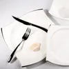 Plates Full Porcelain Tableware Dinnerware Set Ceramic Dishes Cutlery Crockery Dinner Sets Original Assiettes Kitchen Utensils