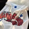 Sweats à capuche pour femmes Sweatshirts American Retro Zip Up Graphic Femmes Streetwear Loose Letters Imprimé Hooded Hip Hop Thin Top 230724