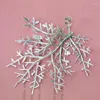 Decorative Flowers 2pcs/lot Tree Branch Artificial Fern Plant Green Dianthus Leaves Plastic Grass DIY Wedding Home Garden Decoration Fake