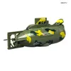 Elektriska/RC -båtar Shenqiwei 3311m RC Submarine 6ch Speed ​​Radio Remote Control Submarine Electric Mini RC Boat Children Barn Gift Toy 230724