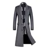 Men' Blends Coats for Men content 51 A Long Jacket Below The Knee Overcoat Coat Windbreaker 230725