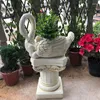Vases créatifs haut de gamme européen rétro colonne romaine petit pot de fleurs décoration de jardin sol Guide de mariage Pographie