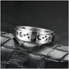 Band Rings Rotatable Stainless Steel Spinner Ring For Women Mens Fidget Moon Star Celtic Stress Relieving Wide Anxiety Drop Delivery J Dh9P3