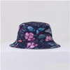 인색 가슴 모자 양면 3D 프린트 피쉬 맨 만화 가역 버킷 모자를위한 남녀 남녀 여행 소년 드롭 배달 Fashi DHVLQ