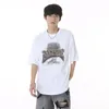 Erkekler tişörtler syuhgfa Kore tarzı moda erkek mektup baskı tişörtleri yaz gevşek gündelik kısa kollu tişört 2023 çok yönlü üstler