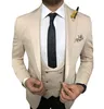 Costumes pour hommes simple boutonnage hommes Slim Fit smoking 3 pièces marié de mariage (veste gilet pantalon) formel italien mode Costume personnalisé