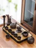 Tazas de té Juego de arcilla púrpura Lujo Viaje chino Creativo Portátil Kung Fu Olla y taza Porcelana Teteras Productos para el hogar 50 230724