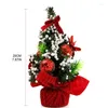 Décorations De Jardin 20cm Mini Sapin De Noël Festival Ornements De Fête De Vacances Paillettes Brillantes Artificielles De Noël Miniature Plantes De Table Pour