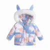 Down Coat Boys Hooded Camouflage Outdoor Tooling Down Jacket For Kids Duck Down School Student Girls Short Thick Warm Outwear HKD230725