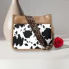 Borse da scuola Tracolle leopardate Borsa in pelle PU di qualità Borsa da donna personalizzata con tracolla per chitarra Boho