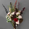 Dried Flowers Bunny Tail Grass Leaves Babysbreath Natural Lotus Pine Cones Cotton Daisy Craft Handmake Wedding Flower Bouquet Home Decoration R230725