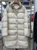 Kadınlar Down Parkas 2022 Kış Yeni Stil Örtü Çıkarılabilir Kapak Hafif Uzun Ördek Down Ceket Kadınlar HKD230725