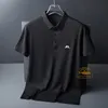 رجال Polos J Lindeberg Golf Shirt للرجال أزياء غير رسمية قصيرة الأكمام الصيفية الجليد الحرير التنفس البولو tirt رياضة الجولف قمم 230724