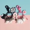 Pinces à cheveux mignon petit Animal porte-clés femelle INS réseau rouge fille coeur sac pendentif voiture chaîne