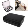 Watch Boxes Cases 10 Slots Watch Zipper Travel Box Leather Display Case Organizer Jewelry Storage Container for Women Men Watch Display 230724