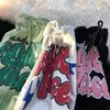 Sweats à capuche pour femmes Sweatshirts American Retro Zip Up Graphic Femmes Streetwear Loose Letters Imprimé Hooded Hip Hop Thin Top 230724