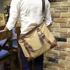 Plunjezakken ontwerp Kaki leisure retro multifunctionele zachte mannen canvas reishandtas cross body schoudertas 230724