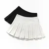 Skirts Fashionable women's elastic high waist Miniskirt sexy anti pleated skirt long slim A-line skirt black and white 230720