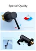 Bathtub Shower Set Wall Mounted Brushed Gold Rotatable Bathtub Faucet Black Bathroom Bath Shower Mixer Tap Brass