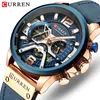 Armbandsur Curren Luxury Brand Men Analog Leather Sports Watches Mens Army Military Watch Man Date Quartz Clock Relogio Masculino 230724