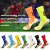 Sportstrumpor 6pairs/Lot Anti Slip Fashion Football Socks Mid Calf Non-Slip Soccer Sport Cycling Sport Mens Sock EU38-44 230724