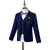 Ensembles de vêtements Fleur Garçons Costume de mariage Enfants Birhtday P ograph Dress Enfants Fromal Blazer Set School Child Graduation Performance Costume 230724