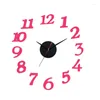 Wall Clocks 3D DIY Clock Modern Design Silent Big Digital Acrylic Self Adhesive Time Sticker For Living Room Decor