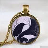 Collane con ciondolo Arte in bianco e nero Tai Chi Cabochon in vetro Yin Yang Gioielli Moda Collana in metallo per uomo Donna Compleanno Dhd9A