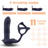 Jouets anaux Stimulant masseur de la prostate vibrateur anal mâle retardé gomme anneau de verrouillage coq télécommande hanche plug sex toy 230724