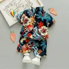 Completi di abbigliamento 0 5Y Bambini Neonati Vestiti Boho Stampa floreale estiva 2 pezzi Camicia a maniche corte Pantaloncini Abbigliamento da spiaggia per bambini Abiti casual 230724