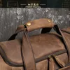 Duffel Bags Retro коричневая мужская сумочка сумасшедшая лошадь кожа с большими возможностями для туристической сумки деловые выходные одна сумка для мессенджера на плече 230724