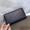 Bolsa de couro genuíno estilo moderno para mulheres, bolsa acolchoada de marca de luxo, carteira de viagem, bolsa de moedas, bolsa de couro tecido com caixa