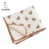 Quilts Kangobaby My Soft Life Spring Summer 4 Layers Muslin Cotton born Blanket Breathable Baby Swaddle Cute Cool Infant Quilt 230724