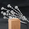 Haarspangen handgefertigt 2023 Zirkonia Braut Hochzeit weiches Stirnband Haarband Tiara Schmuck Accessoires Haarteile CHA10045