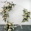 Fleurs séchées accessoires de mariage artificiel Crescent Arrangement de ligne de fleurs Table Ball fini t Stage Road Road Clead Arch Decor Floral 230725