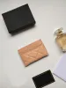 المصمم يحافظ على الفاخرة C Fashion Woman Card Pattern Caviar Caviar Meanted Gold Hardware Mini Mini Black Hardware Wallet Pebble Leather with Box